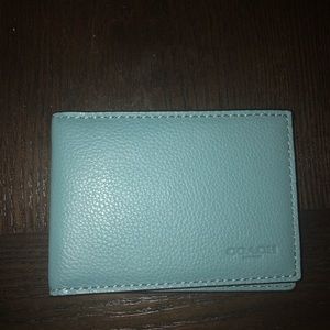 Coach Teal Card Holder